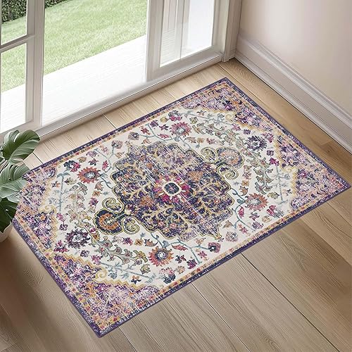 Miniatura 38 de Alfombras lavables de 5 x 7 pies para sala de estar, alfombras para dormitorio, alfombras grandes, alfombras de lana sintética ultra suave, alfombra