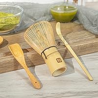 Vista 5 de Restaurantware - Juego de batidor de té Dojo Matcha, juego de 3 piezas de cepillos tradicionales de matcha, incluye batidor (Chasen), cuchara