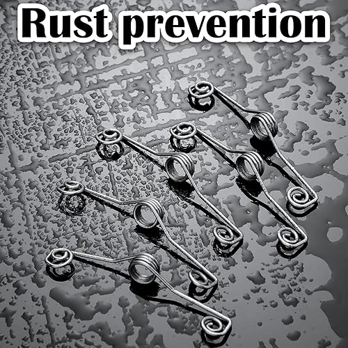 Miniatura 5 de Oudain 5 piezas de pasador de bisagra, tope de puerta con resorte de mariposa para mantener la puerta abierta, tope de bisagra residencial, cuñas