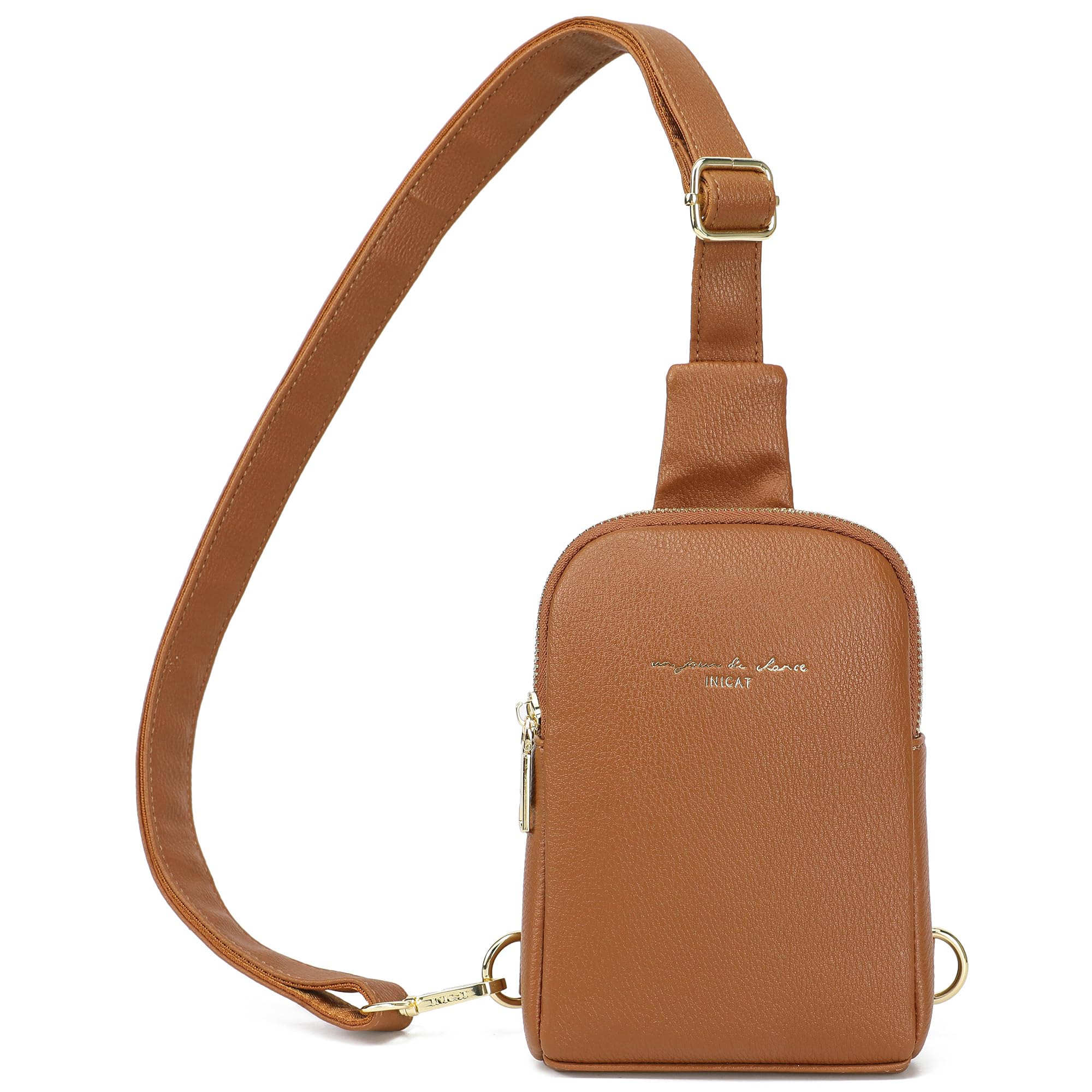 AOCINA INICAT Small Sling Bag Crossbody Vegan Leather Fanny Packs for Women Fashionable Chest Bag for Travel