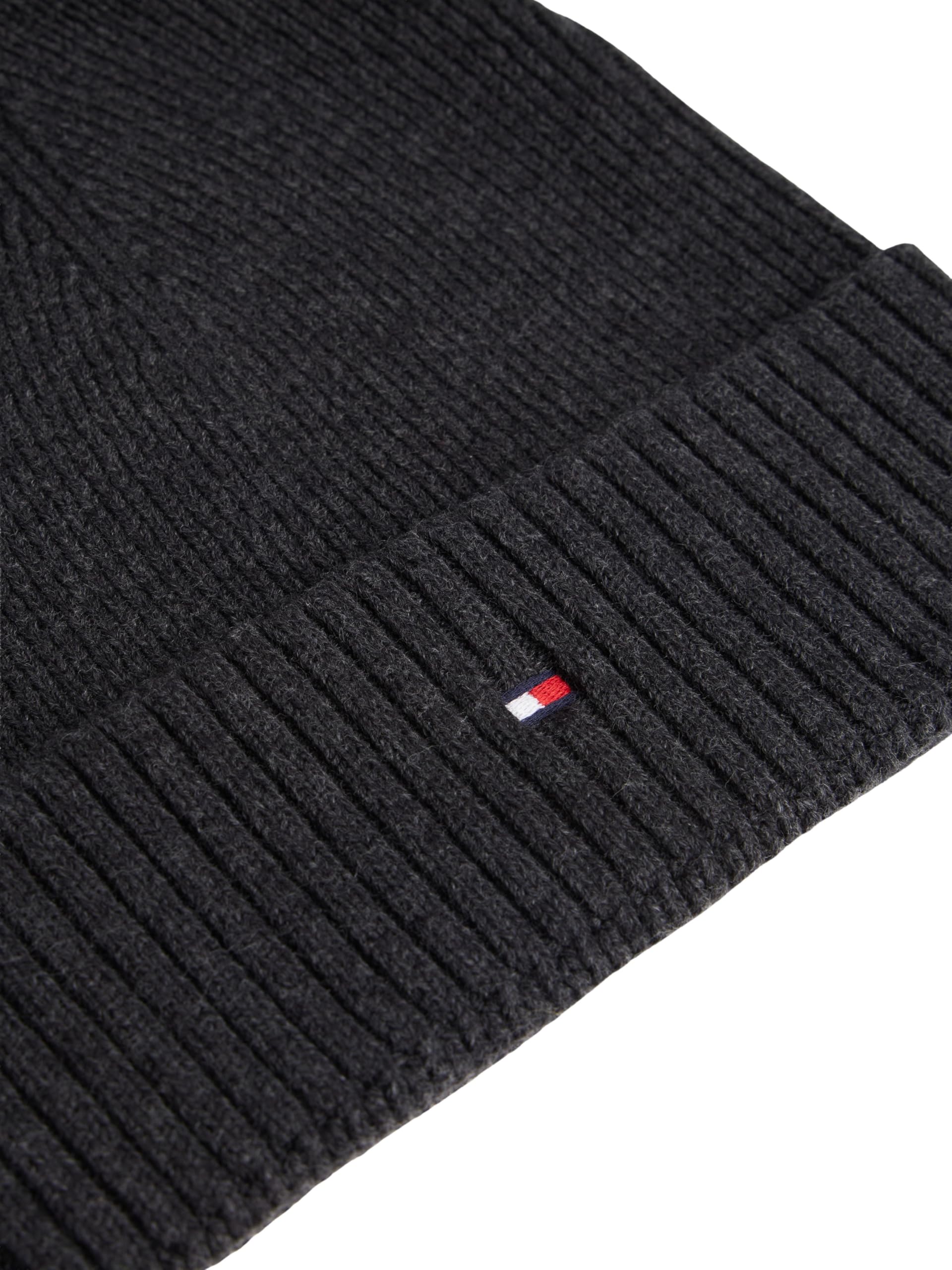 Tommy Hilfiger Męska czapka bawełniana z flagą TH PIMA AM0AM12796 czapka, szara (antracytowa), jeden rozmiar, Szary (Grafitowy), Rozmiar uniwersalny