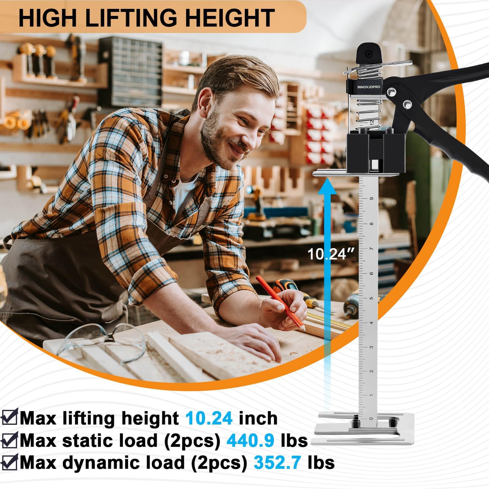 Furniture Jacks 2-Pack - Heavy Duty Lifting -7