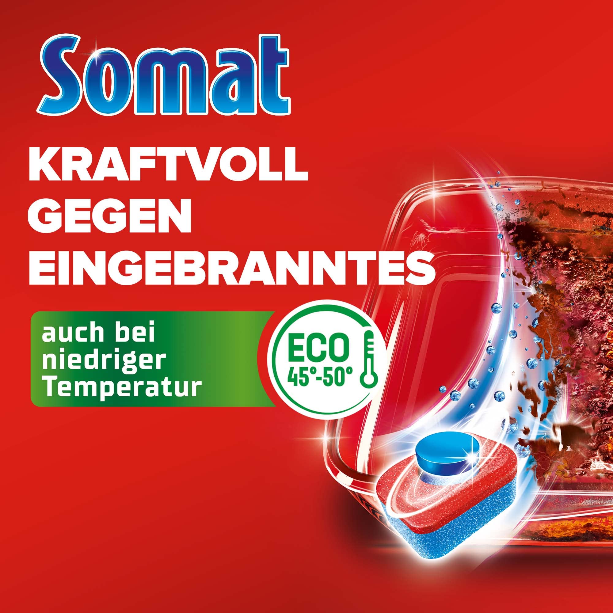 Somat Gold Lavastoviglie Tabs (4 x 80 schede), lavelli piatti per piatti luminosi e puliti anche a basse temperature, extra forza contro i bruciati