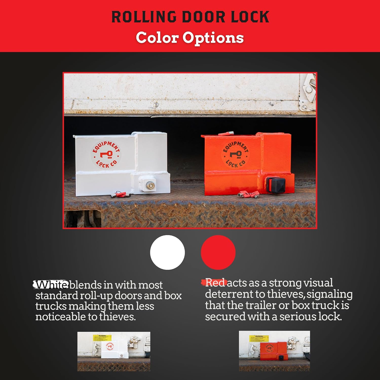 Equipment Lock Roll Up Door Lock - Maximum Security Storage Box Truck Lock and Trailer Lock - Keyed Security (Combination)