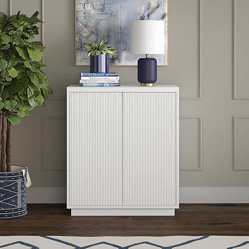 Miniatura 6 de Henn&Hart Alston - Armario Accent, 28 pulgadas de ancho, color blanco