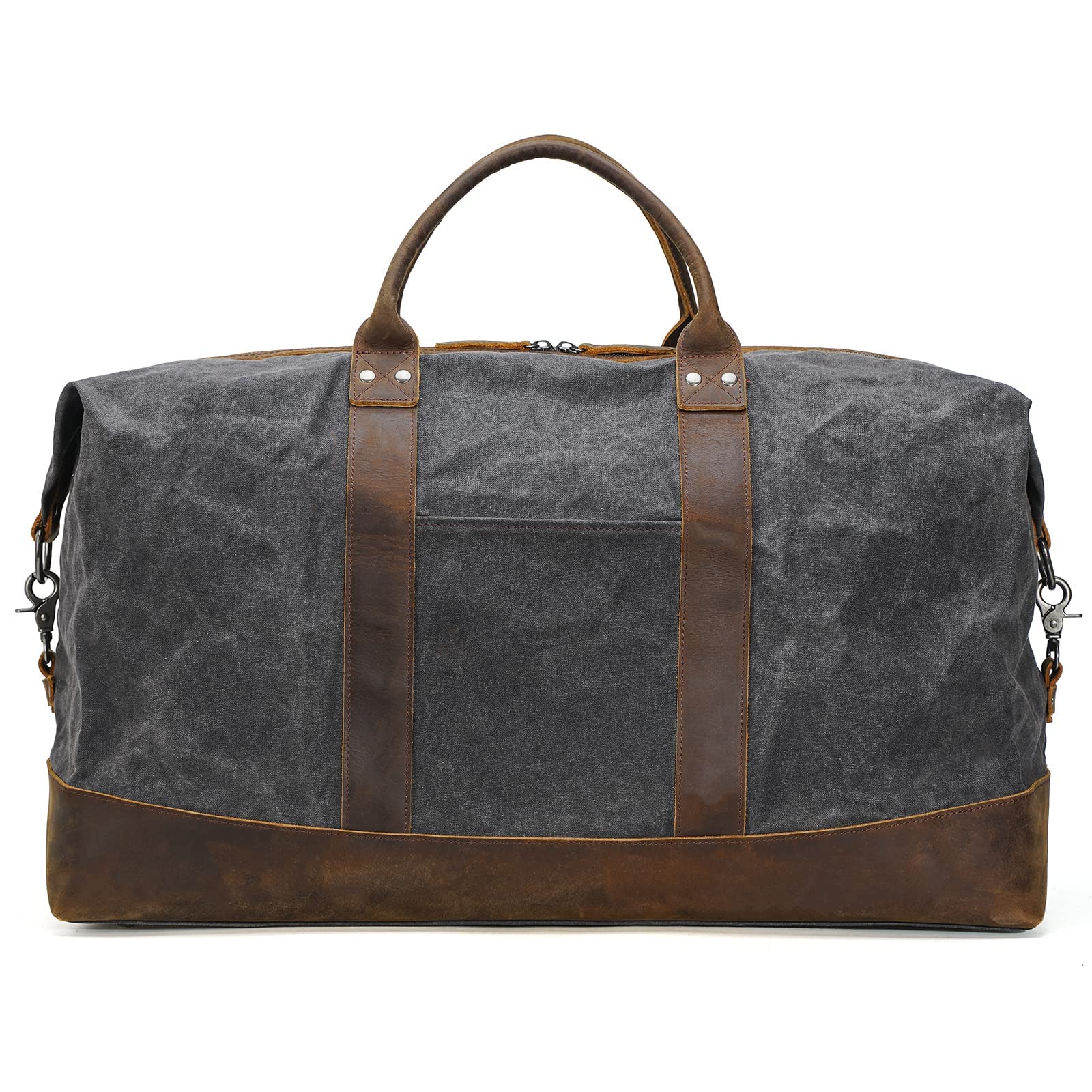 Polare 23 wasserdichte Reisetasche, gewachstes Segeltuch, Rindsleder, Gepäck, Wochenender, Übernachtung, Handgepäcktasche