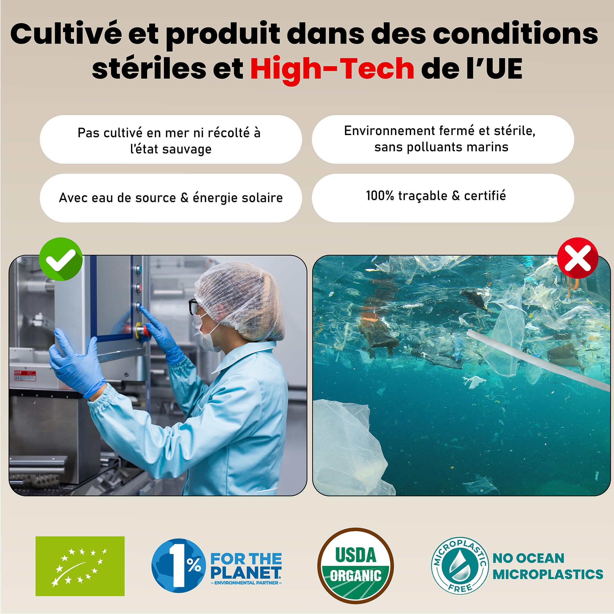 Super astaxanthine biologique – Forte dose et absorption 4 fois supérieure | Certifié biologique à l'huile d'olive grecque | Végan, testé en laboratoire, sans additifs – H4H Naturals