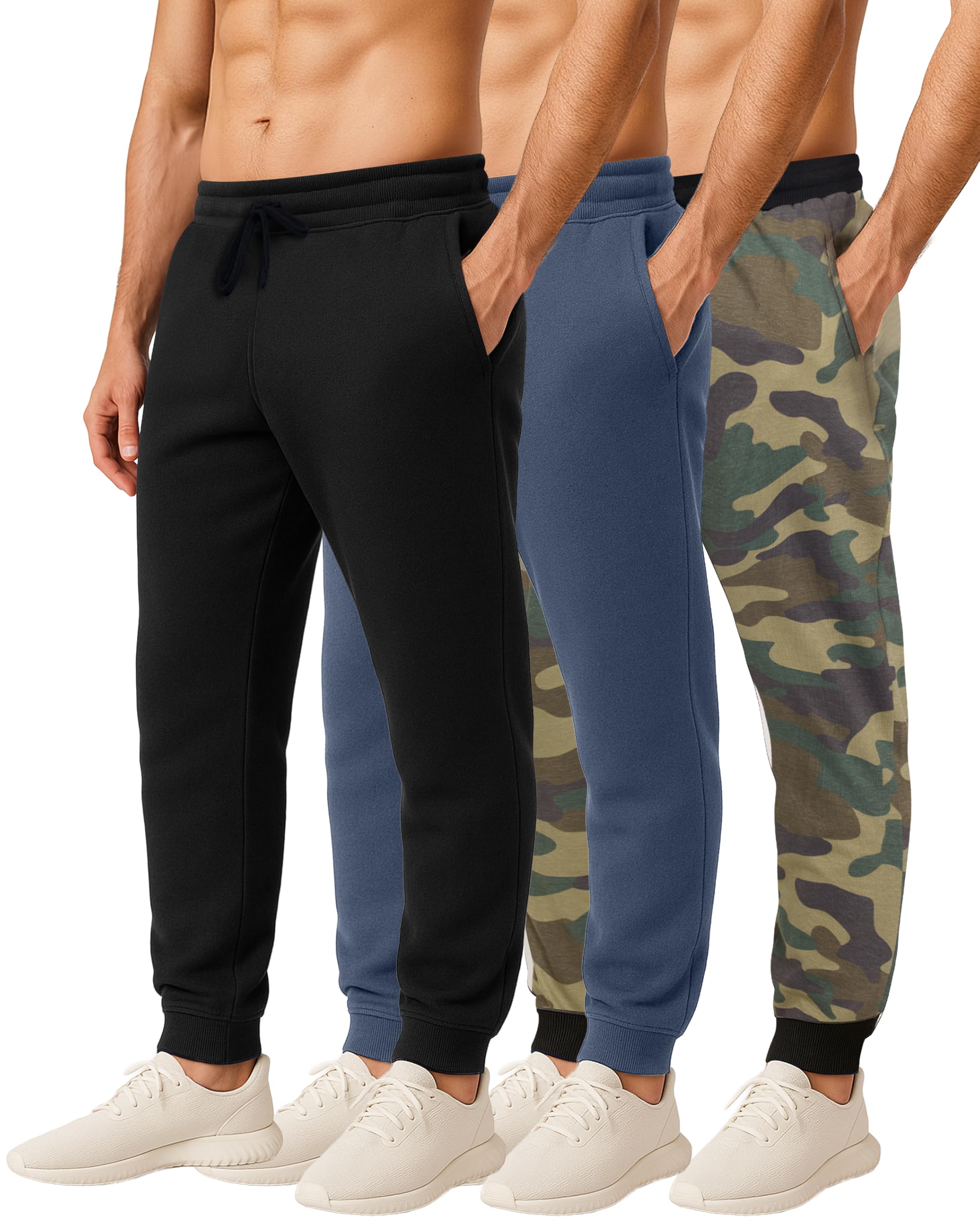 Real Essentials Men's Tapered Sweatpants