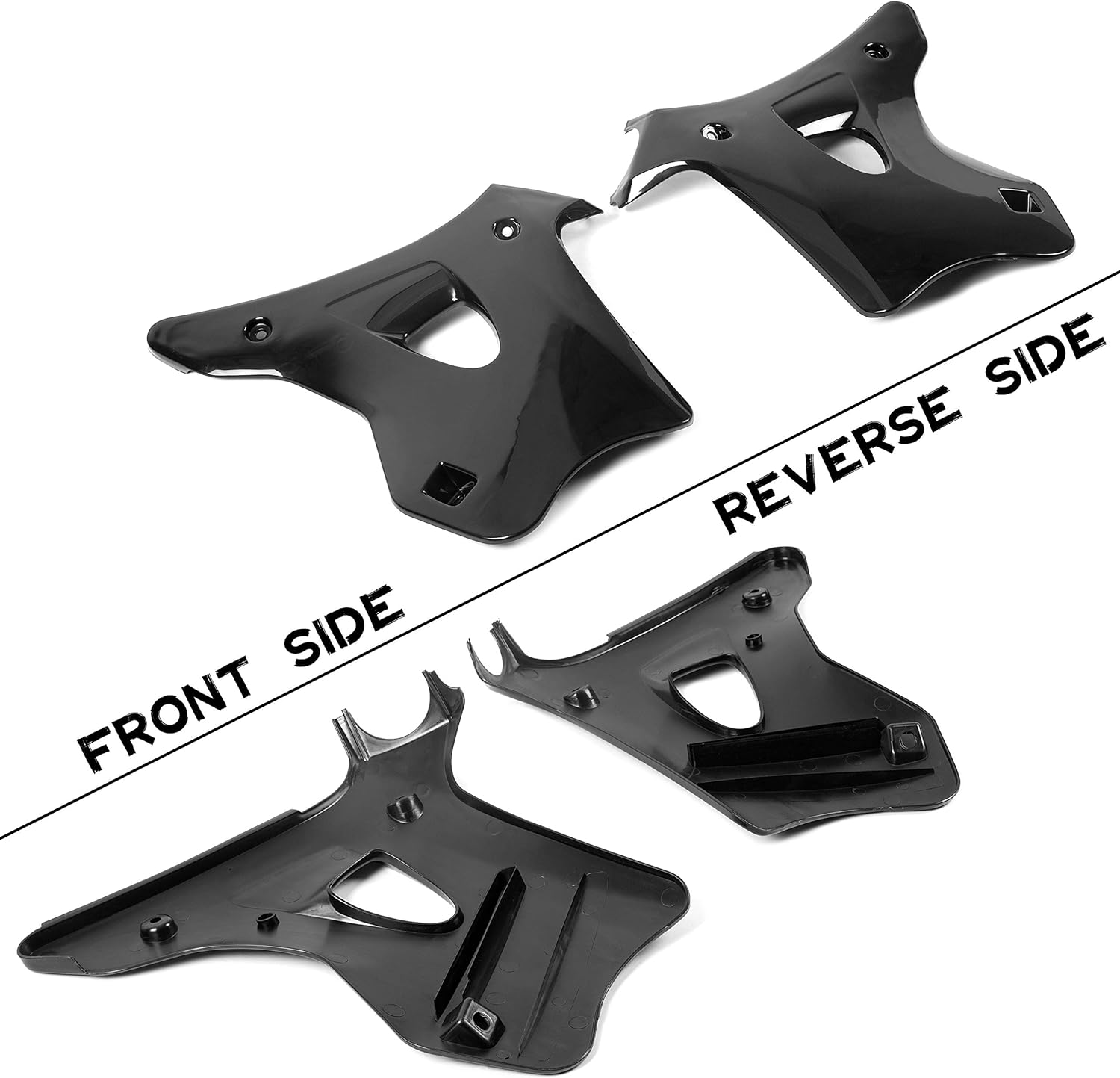 ECOTRIC Plastic Kit Bodywork Set Fairing Compatible with 1994-1998 KAWASAKI KX125 KX250, Black