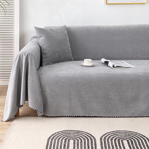 Miniatura 3 de Funda de sofá para sofá de 2 cojines, apta para mascotas, resistente al agua, antiarañazos y gatos, protector de muebles seccional en forma de L,