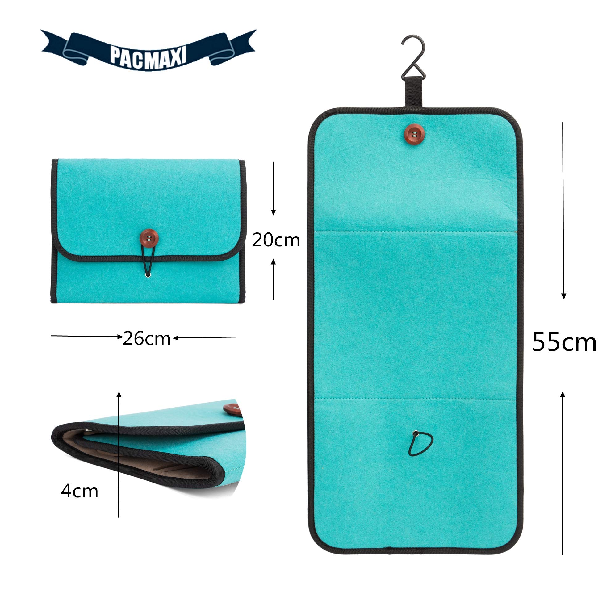 Amazon｜[Pacmaxi]ジュエリーポーチ ウォールポケット フック付き 吊り