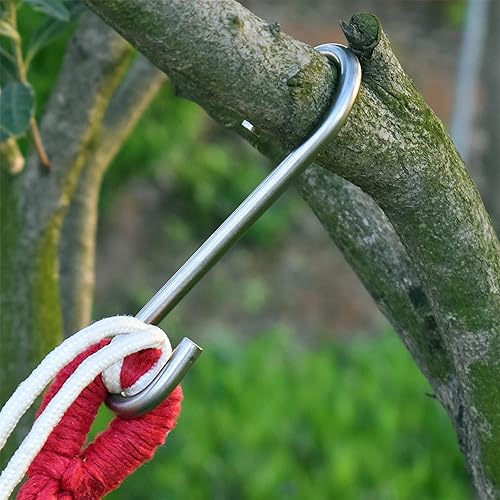 Miniatura 4 de Ganchos en S resistentes para colgar, gancho de metal grande 304 de acero inoxidable de 516 pulgadas de diámetro, a prueba de óxido, para hamaca de