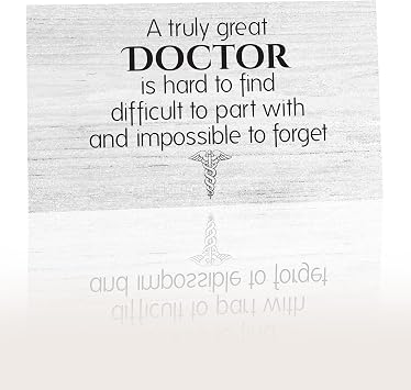 JennyGems Doctor Appreciation Gift, Thank You Doctor Wooden Sign, Retirement Gifts, American Made