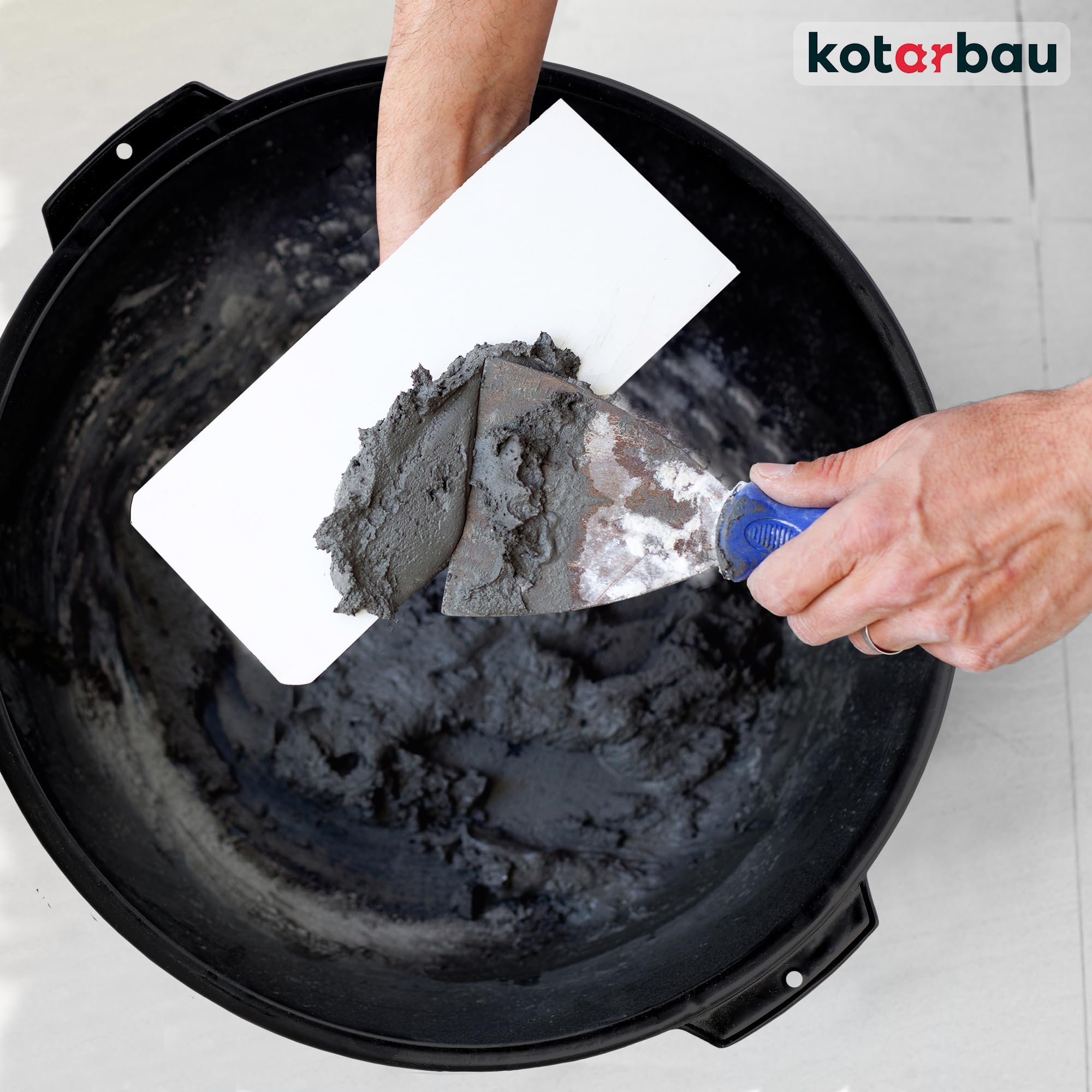 KOTARBAU® Seau à mortier 11 l - Diamètre : 300 mm - Rond - En plastique - Noir - Pour plantes et jardin, Noir , 11 L, 1 pièce