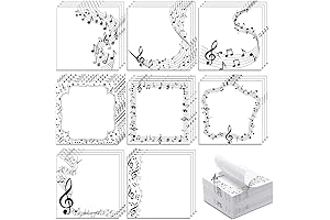 Music Sticky Notes in Bulk - 3x3 Inch Music Themed Sticky Note Pads (64 Pads)