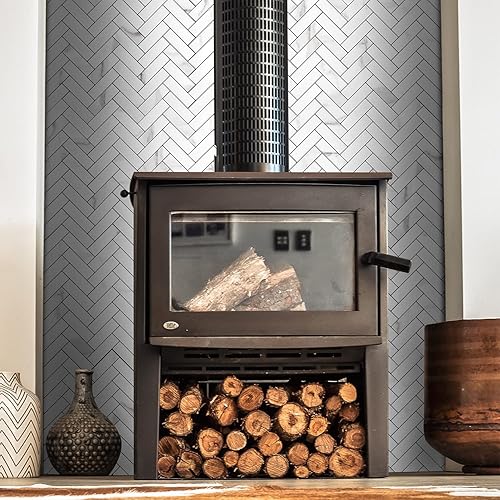 Miniatura 4 de STICKGOO 1 hoja de calcomanías de PVC con aspecto blanco de mármol, para salpicaduras de cocina, 1 hoja de espiga