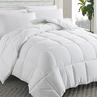 COSYBAY Down Alternative King Comforter White 102x90 - All-Season Soft Fluffy Quilted Duvet Insert with Corner Tabs