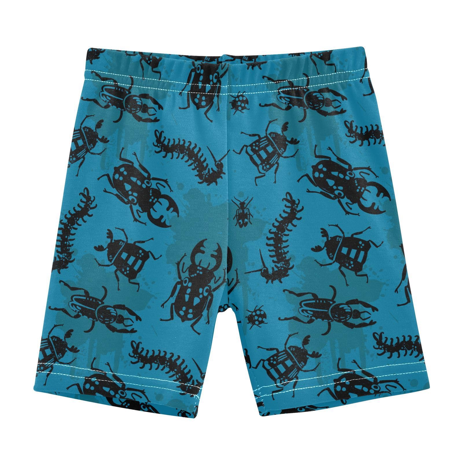 JHKKU Girls Beetles Bugs Shorts Cotton Cartwheel Bike Kids Biker Under Dress Dance Short Girl Clothes 6T