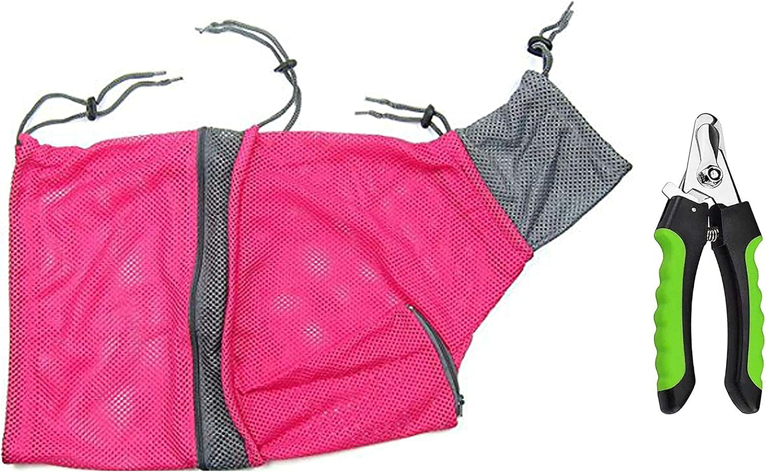 LODESTAR Cat Grooming Bag & Pet Nail Clippers Set, Breathable Mesh Restraint Bag for Bath, Injection, Nail Clipping. Nail Trimmer for Pet