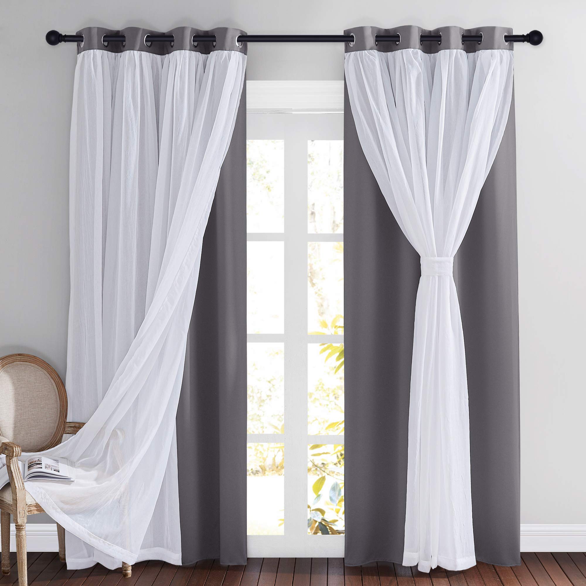 Grey Black White Curtains Curtains & Drapes 2023