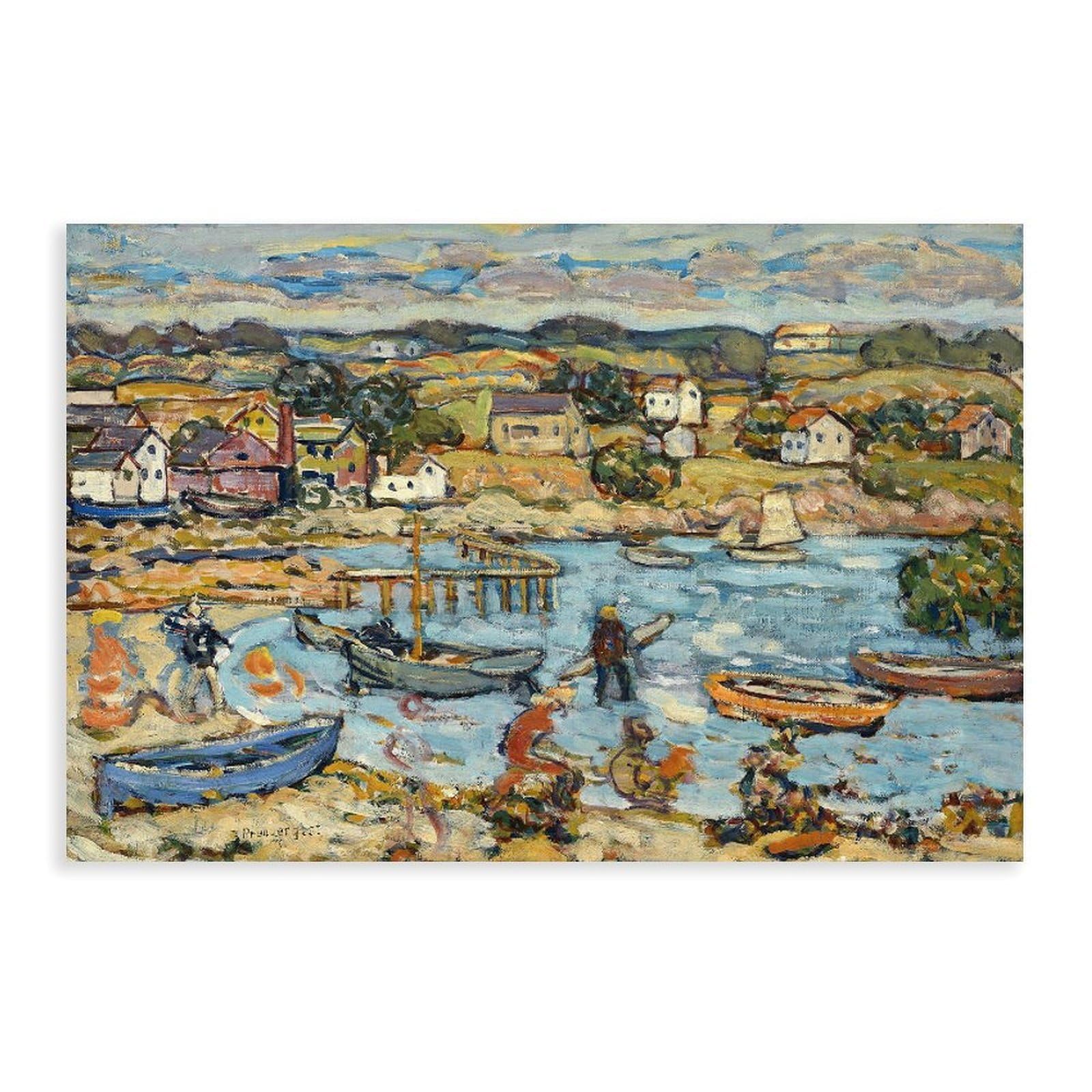 DFJyjFGJJ Maurice Prendergast,Marblehead Harbor Canvas Poster And Wall Art Picture Print Modern Family Bedroom Decor 12" L X 18" W