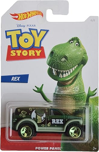 Hot Wheels Panel de alimentación, Rex Toy Story 4/6 - Verde