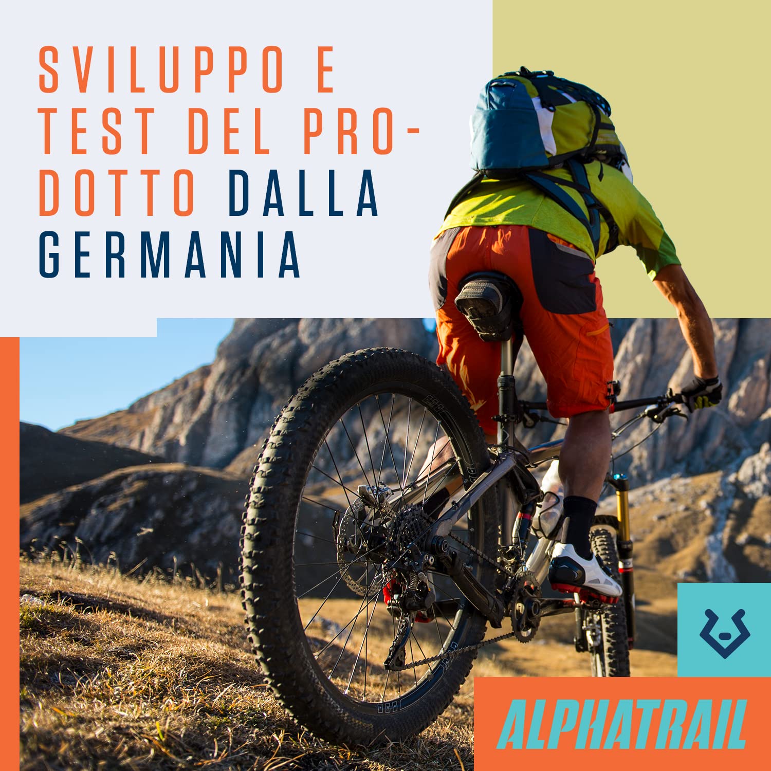 Alphatrail Pompa di pavimento Paul - Per tutte le valvole 11 Bar / 160 PSI pressione massima I manometro grande (Ø48mm) I Incl. adattatore I pompa bicicletta per la valvola presta, schrader & dv