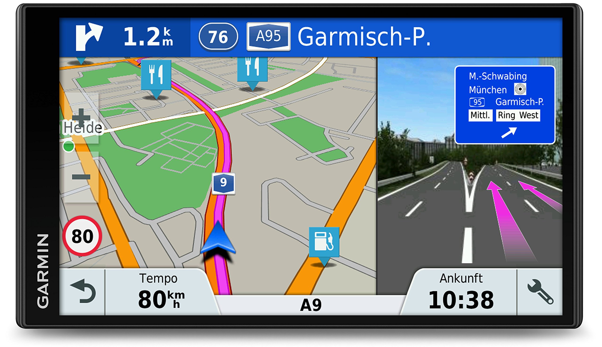 Garmin - DriveSmart 61 LMT-S - GPS Auto - 6,95 Pouces - Cartes Europe 46 Pays - Cartes, Trafic, Zones de Danger gratuits à Vie - Appels Mains Libres - Wi-FI intégré (Reconditionné)