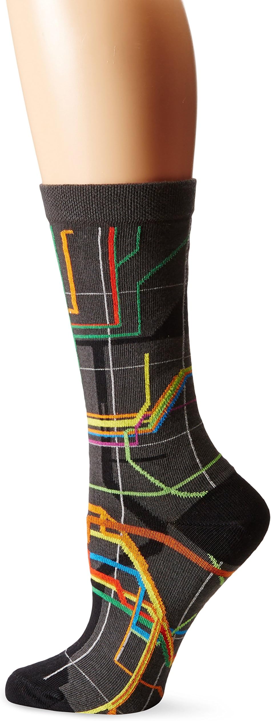 Ozone Socks Women's MTA Vignelli Subway Map Crew Sock