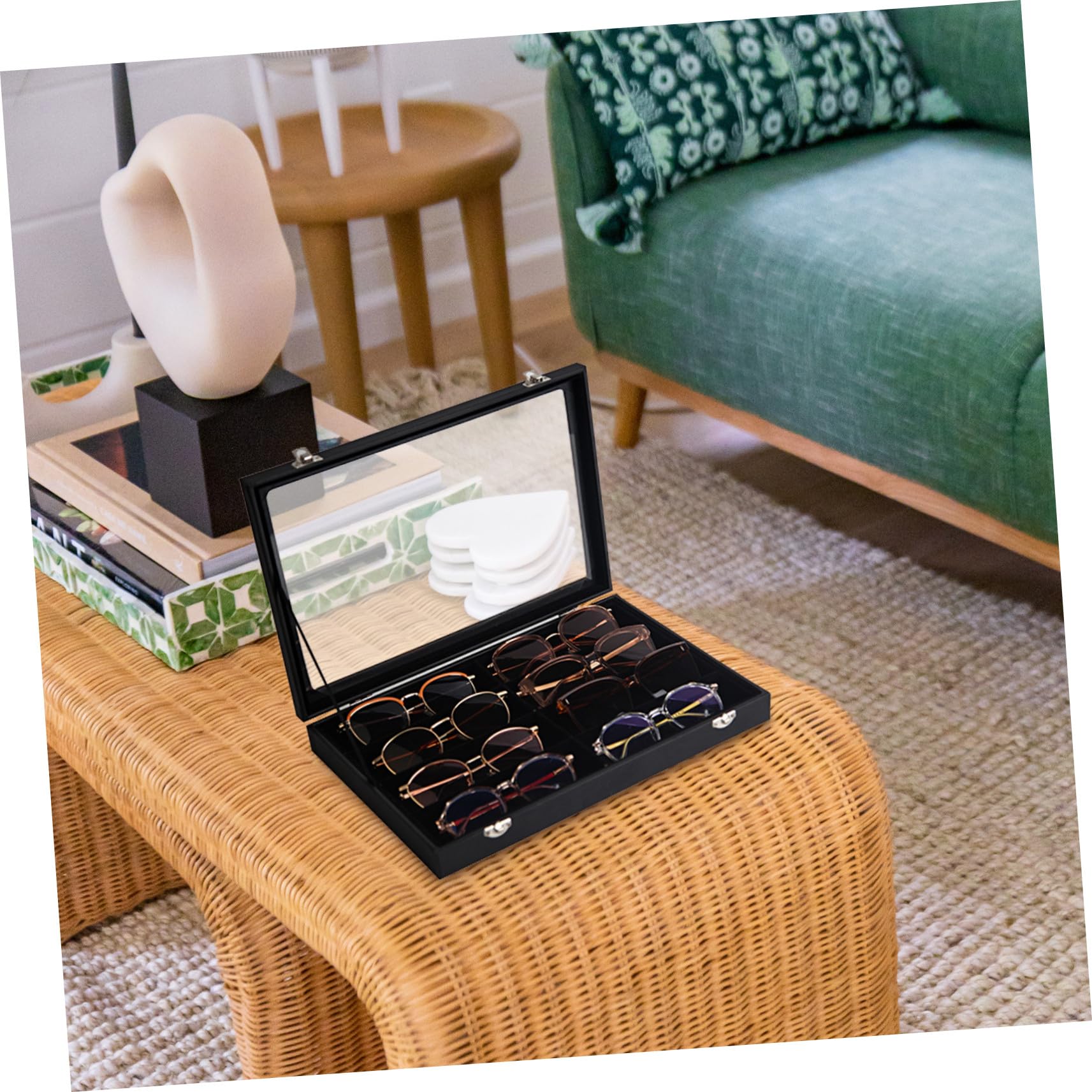 Beaupretty Fach Brillenbox Aufbewahrung Organizer aus Langlebig und Kompakt Platzsparend für Sonnenbrillen und Brillenträger Stilvolles Display für Zuhause und Geschäft