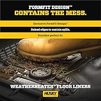 Vista 2 de Husky Liners - Tapete para piso de auto, delanteros y traseros. Serie Weatherbeater, L, Negro