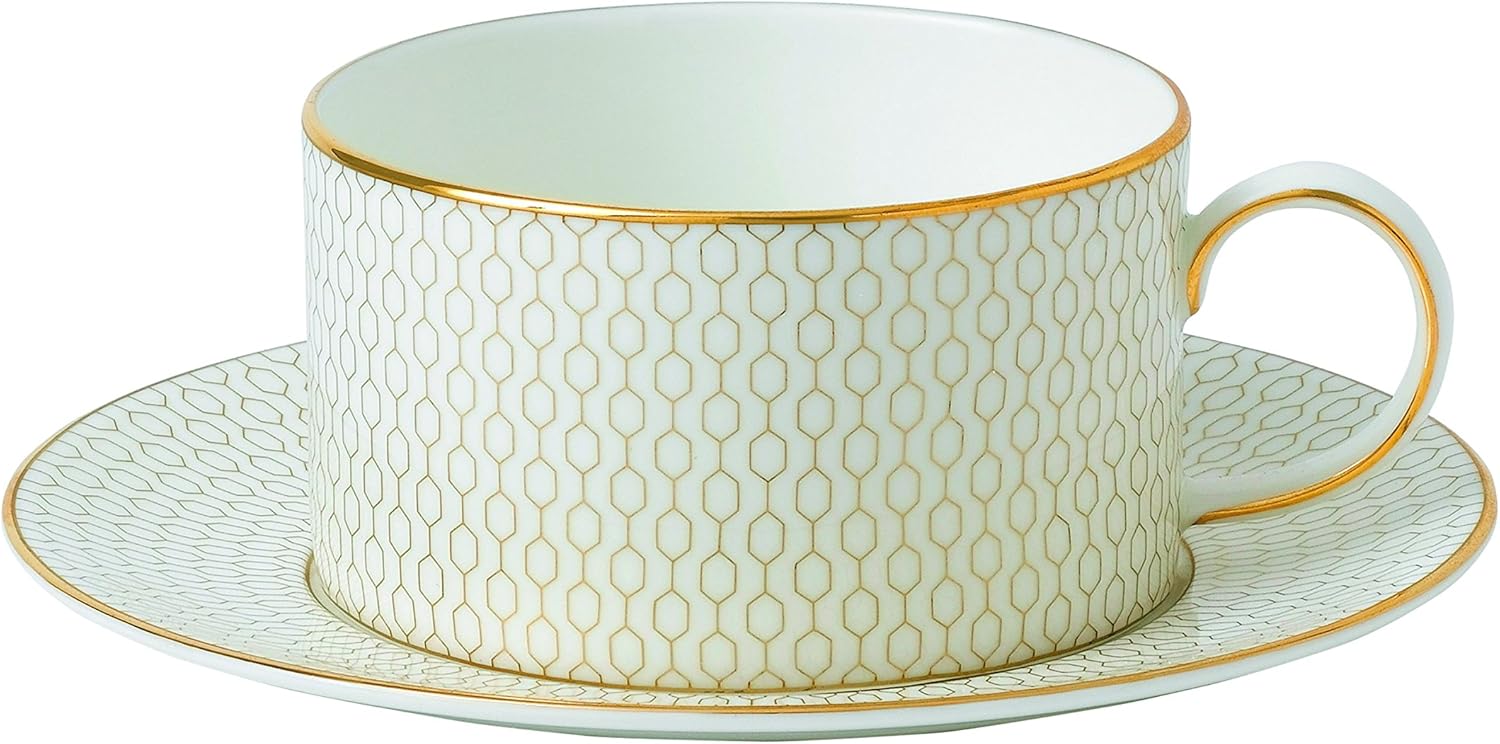 Wedgwood Arris White Teacup and Saucer Amazon.co.uk Home & Kitchen
