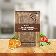 Bugga-Buggi | Small Size | Wooden Chopping Board, Cutting Board, Serving Tray for Kitchen Vegetables, Fruits, Meat & Cheese | Premium Natural Acacia Wood | 30 X 20 X 1.8 cms | 1 Year Warranty |