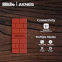 Vista 3 de AKNES 8BitDo Adaptador de controlador inalámbrico USB 2 convertidor Dongle para interruptorinterruptor OLED, Windows, Raspberry Pi, para controlador