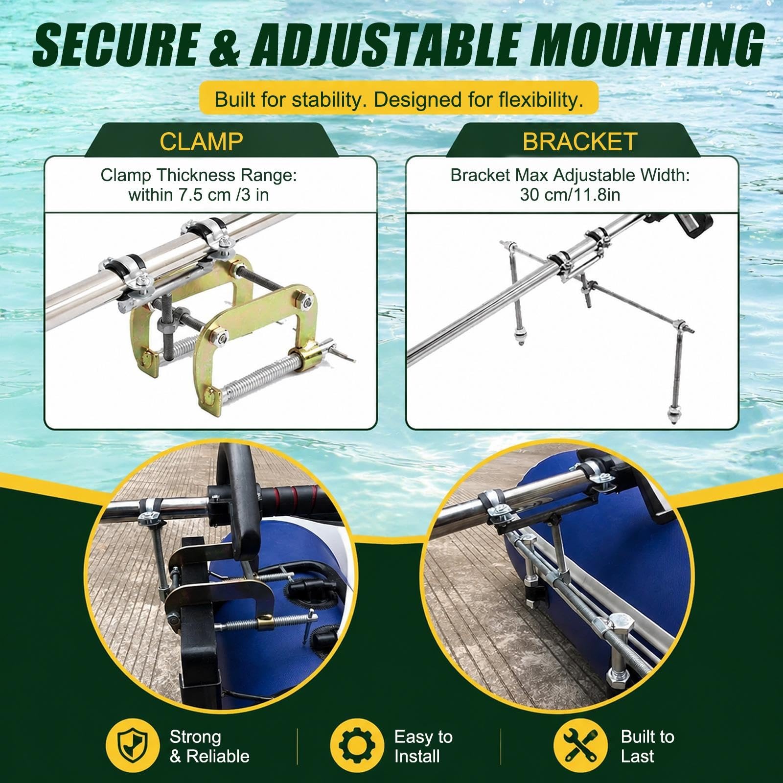 PAKMEZ Motor de Arrastre Portátil Ligero, Motor Fueraborda Taladro de Man