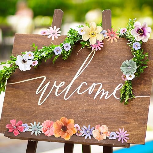 Miniatura 6 de Cindeer 217 piezas de mini cabezas de seda, rosas falsas margaritas artificiales para manualidades, flores de rosa, cabezas de ciruelo, girasol,