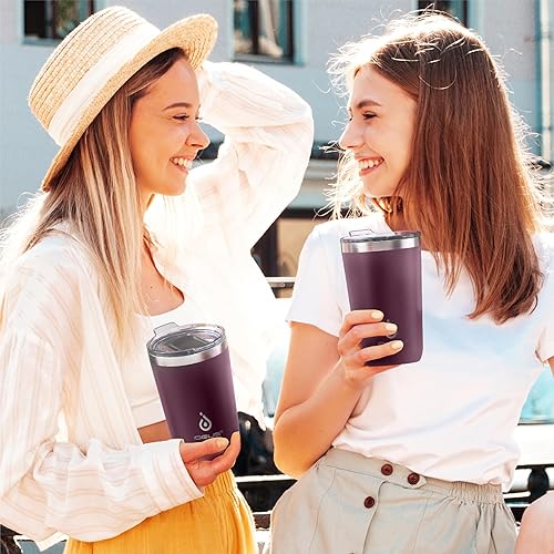 Miniatura 8 de Ideus Vaso de 20 onzas, taza de café de viaje con tapa deslizante a prueba de salpicaduras, taza de café aislada al vacío de acero inoxidable de