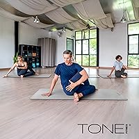 Vista 7 de TONE Fitness Yoga Mat 1/4" Thick Non Slip Exercise & Pilates Mat for Home Workouts with Carrying Strap Multiple Options