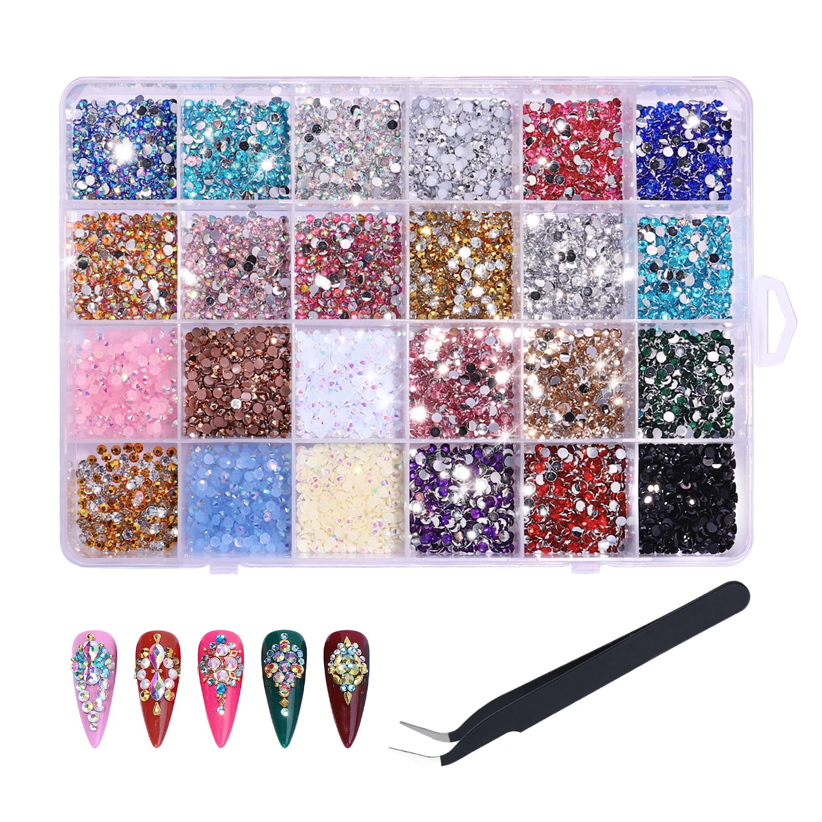 Unghie Finte Con Strass Glitter 3D Indossabili Toppe A Scatto In - Foto 5