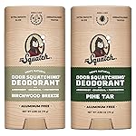 Dr. Squatch Natural Deodorant for Men - Odor-Squatching Aluminum Free - Pine Tar & Birchwood Breeze (2.65 oz, 2-Pack)