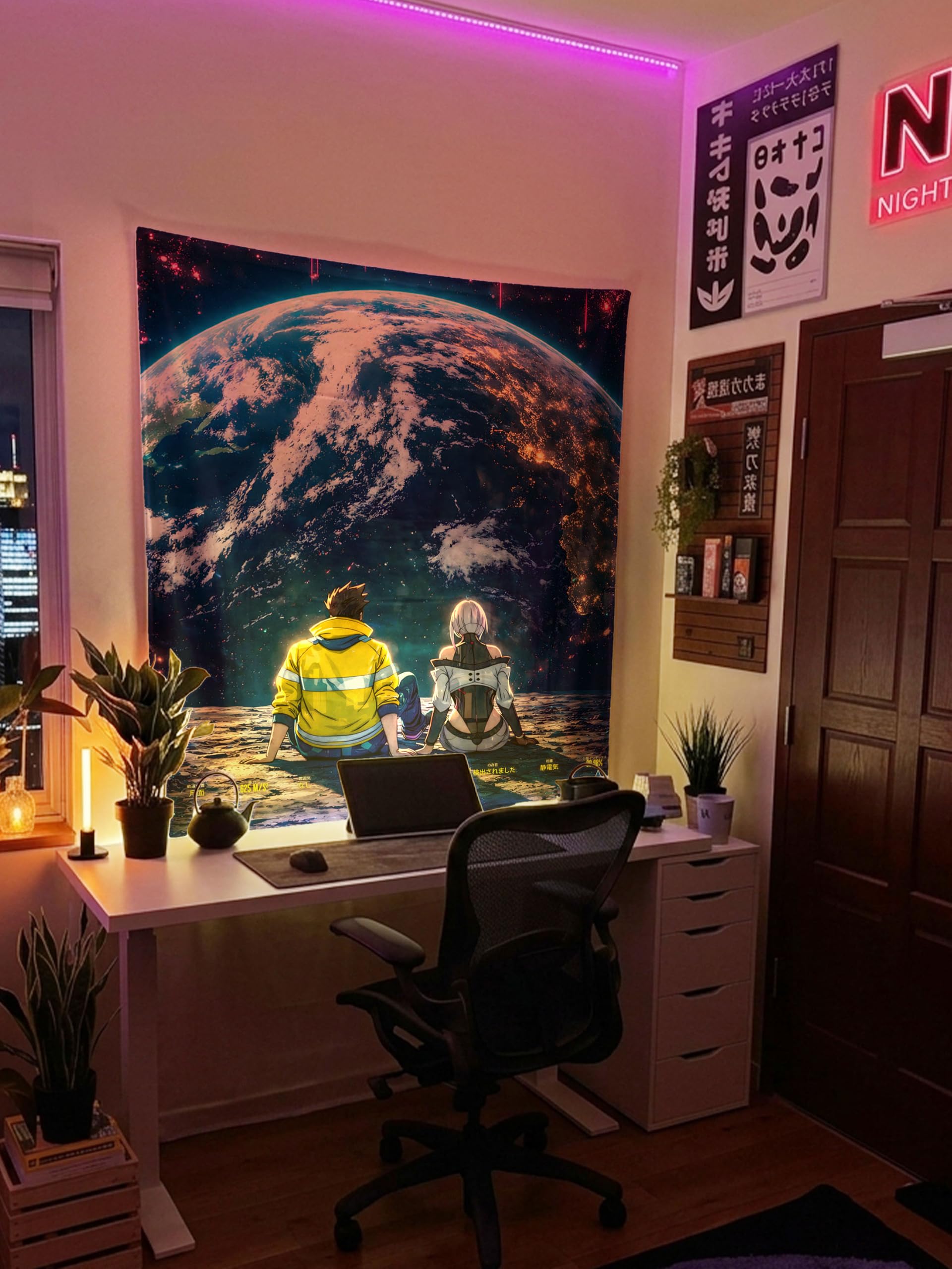 Moonbound Anime Tapestry - Wall Art for Anime Fans -4