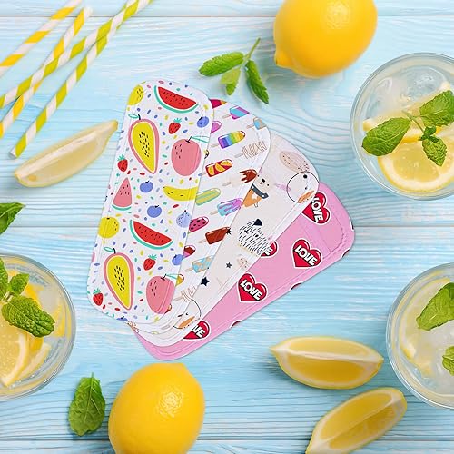 Vista 7 de Paquete de 10 soportes para paletas de sublimación, color blanco, fundas aislantes de neopreno para helados, bolsas para paletas congeladoras Blanco