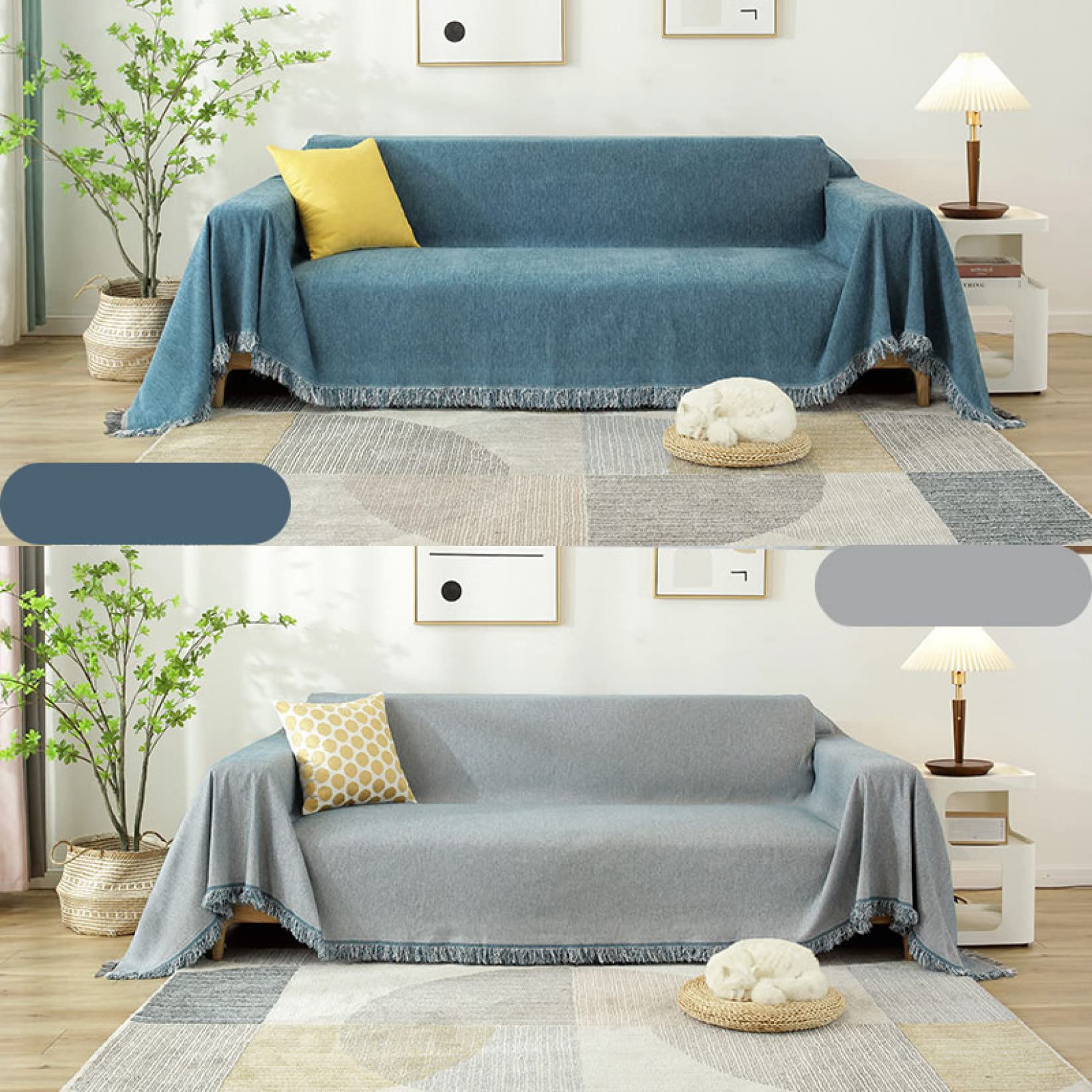 Amazon｜マルチカバー 180*230 ソファカバー 北欧 大判 長方形 カバー
