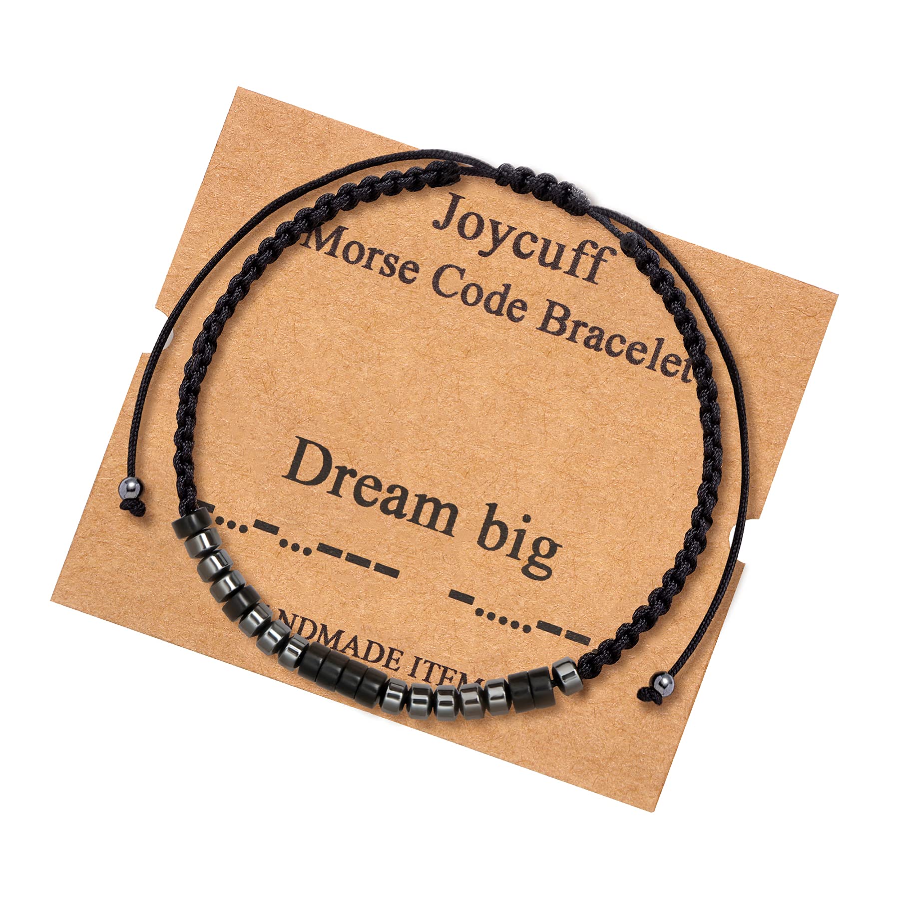JoycuFF Morse Code Gifts for Women Dream Big Inspirational Friendship Bracelets for Men Encouragement Unique Female Friends for Birthday Christmas Jewelry