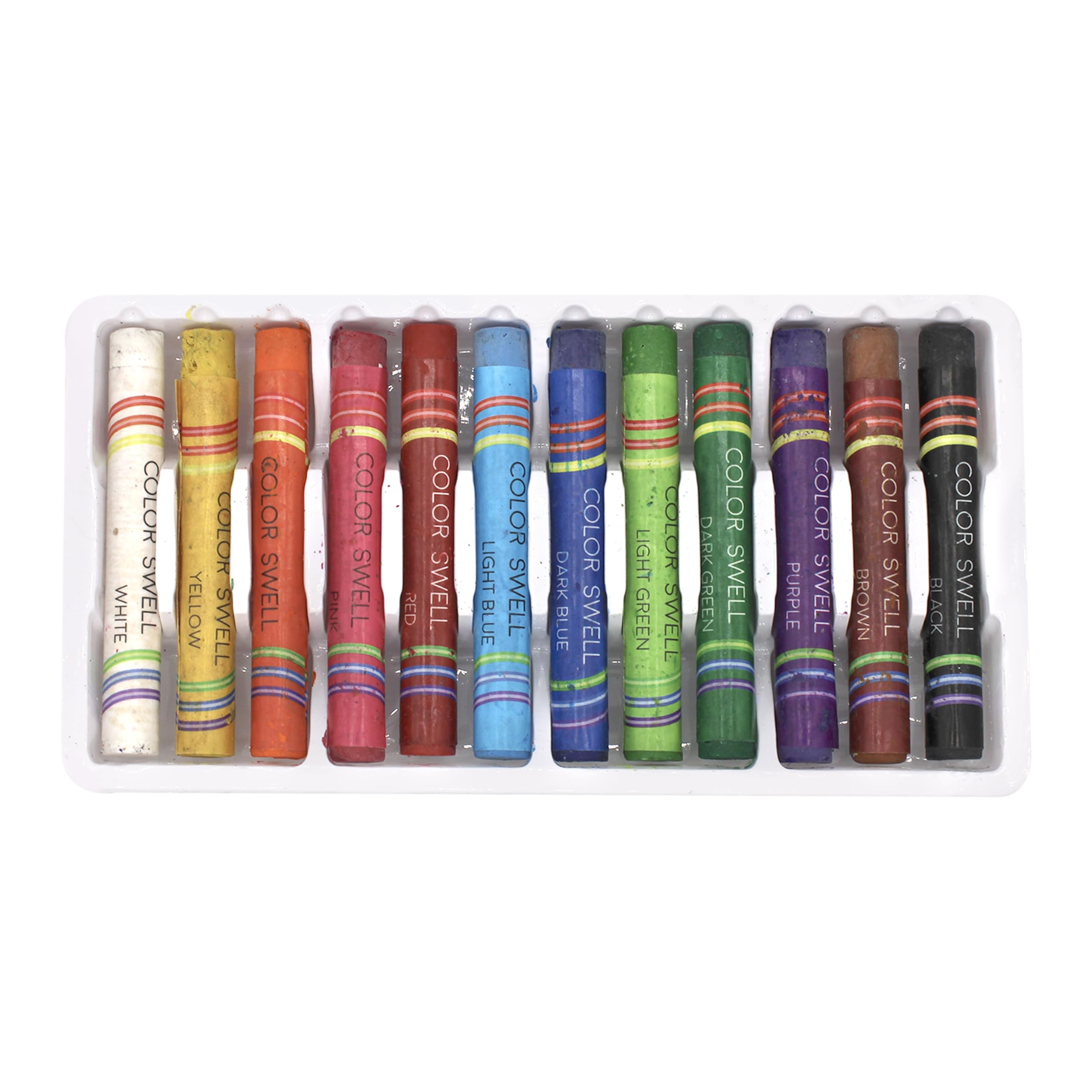 Color Swell Ölpastellkreiden – 18 Packungen mit 12 Ölkreiden pro Packung (insgesamt 216 Ölpastellkreiden) mit runden Spitzen – Ölkreiden