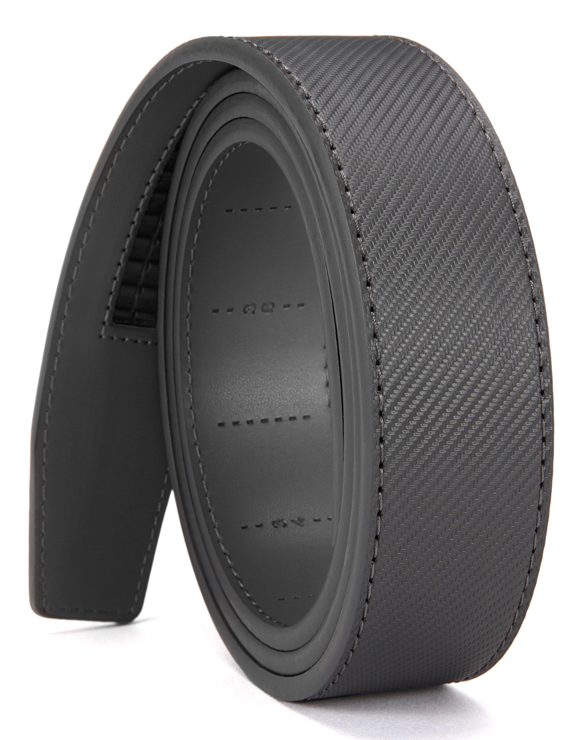 Ratchet Belt Replacement Strap 1 3/8”, Leather Belt Strap for 40MM Slide Click Buckle