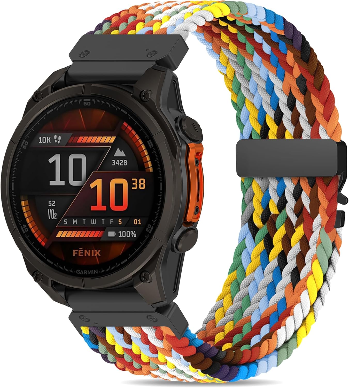 Laband QuickFit 26mm Stretchy Braided Compatible with Garmin Fenix 8 51mm Watch Band/7X/7X Pro/6X Pro/6X/5X/5X Plus/3/2X, Parachute Buckle Elastic Nylon Strap for Instinct 2X/Enduro 3/Descent MK1 - Image 2