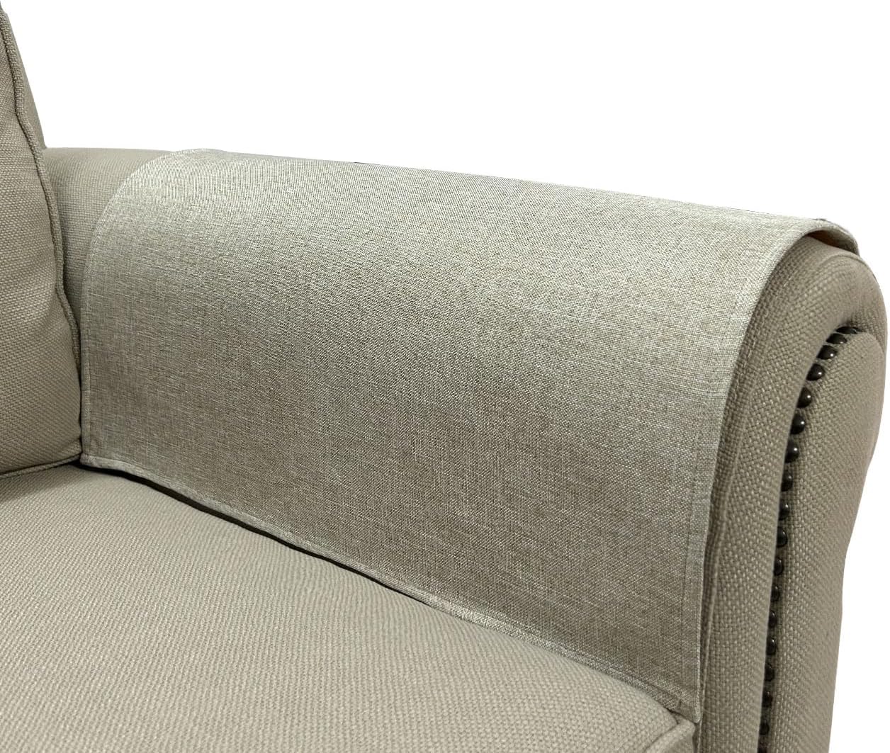 Couch Arm Covers, Anti-Slip Sofa Armrest Cover for Recliner, 2pc Washable Sofa Arm Covers, Dogs Cats Pet Scratch Proof Couch Arm Protectors, Brown, 20x24inch