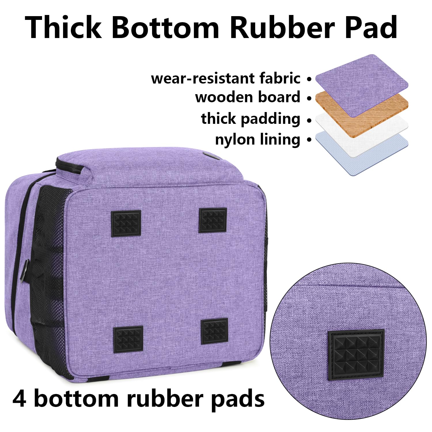 Luxja Torba owerlokowa do większości standardowych owerloków, etui z kieszeniami do przechowywania akcesoriów (tylko torba), Fioletowy, overlocker machine tote, Organizer do torby