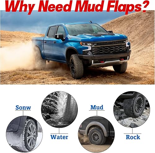 Miniatura 2 de BDFHYK Protectores contra salpicaduras de barro compatibles con Silveado 1500 Silverado 1500 2019 LD Silverado 15-19 Silverado 25003500 sin